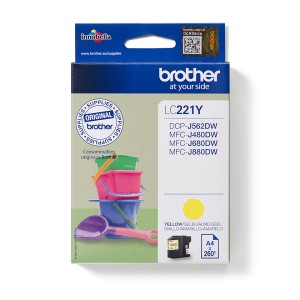 Brother LC221Y cartouche d'encre 1 pièce(s) Original | JDB-Info