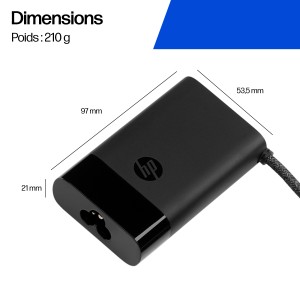 HP 65W USB-C Laptop Charger adaptateur de puissance & ondul | JDB-Info