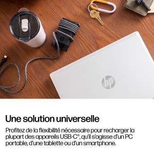 HP 65W USB-C Laptop Charger adaptateur de puissance & ondul | JDB-Info