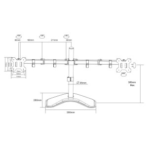 ACT AC8363 support d'écran plat pour bureau 81,3 cm (32") N | JDB-Info