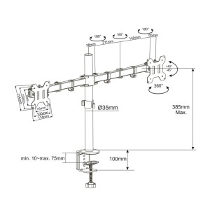 ACT AC8362 support d'écran plat pour bureau 81,3 cm (32") N | JDB-Info