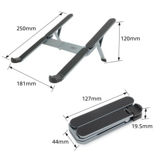 ACT AC8122 Support de livres Supports de Laptop Gris foncé | JDB-Info
