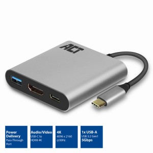 ACT AC7022 adaptateur graphique USB 4096 x 2160 pixels Gris | JDB-Info