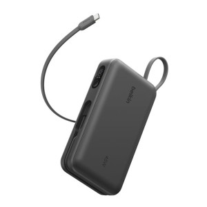 BELKIN BoostCharge 20k PD45w Display Power Bank with Integrated Cable 1A1C Black