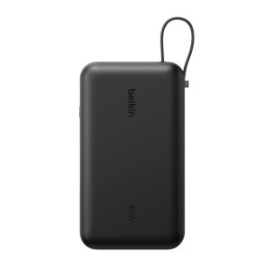 BELKIN BoostCharge 20k PD45w Display Power Bank with Integrated Cable 1A1C Black