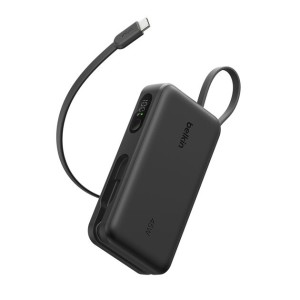BELKIN BoostCharge 10k PD45w Display Power Bank with Integrated Cable 1A1C Black