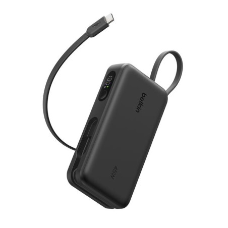 BELKIN BoostCharge 10k PD45w Display Power Bank with Integrated Cable 1A1C Black
