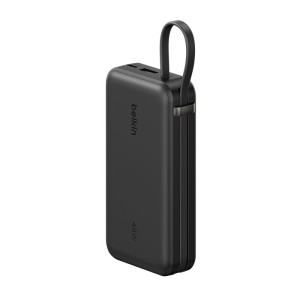 BELKIN BoostCharge 10k PD45w Display Power Bank with Integrated Cable 1A1C Black