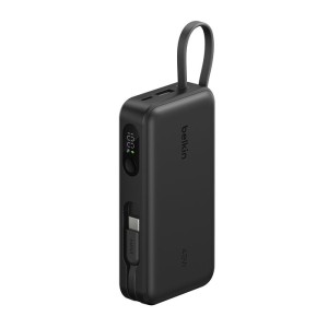 BELKIN BoostCharge 10k PD45w Display Power Bank with Integrated Cable 1A1C Black