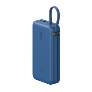 BELKIN BoostCharge 10k PD45w Display Power Bank with Integrated Cable 1A1C Blue