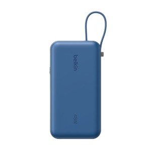 BELKIN BoostCharge 10k PD45w Display Power Bank with Integrated Cable 1A1C Blue