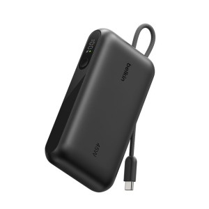 BELKIN BOOSTCHARGE 10k PD45w Display PowerBank with Integrated Cable 1A1C Black