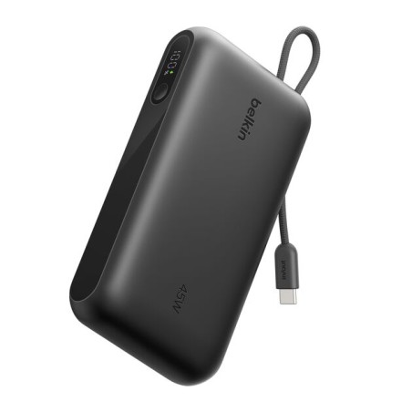 BELKIN BOOSTCHARGE 20k PD45w Display PowerBank with Integrated Cable 1A1C Black