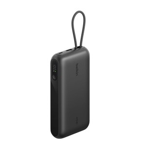BELKIN BOOSTCHARGE 20k PD45w Display PowerBank with Integrated Cable 1A1C Black