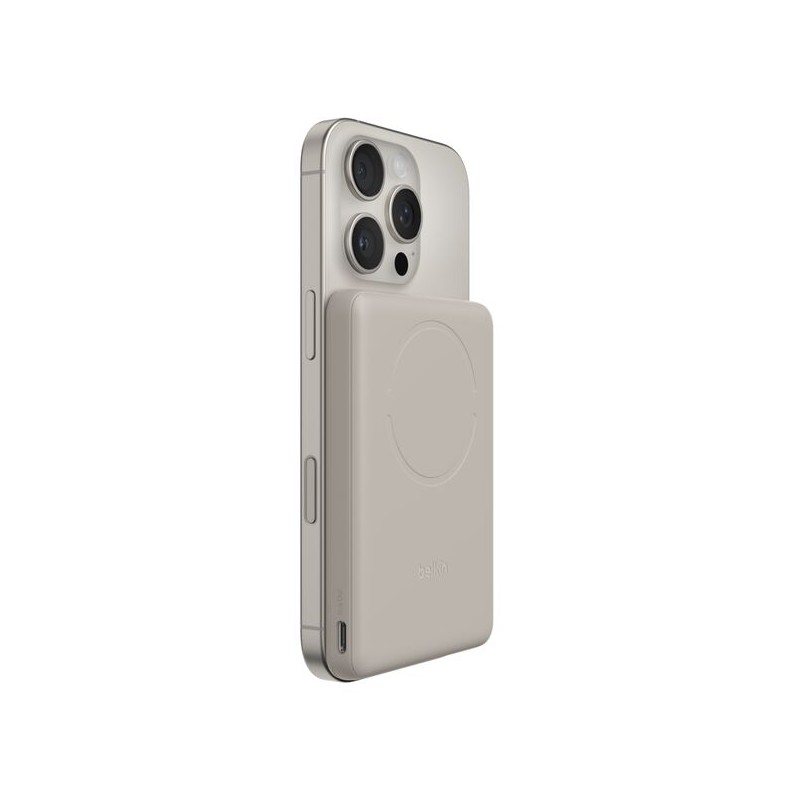 BELKIN BoostCharge Slim 5k Magnetic 7.5w with mag cessory Sand