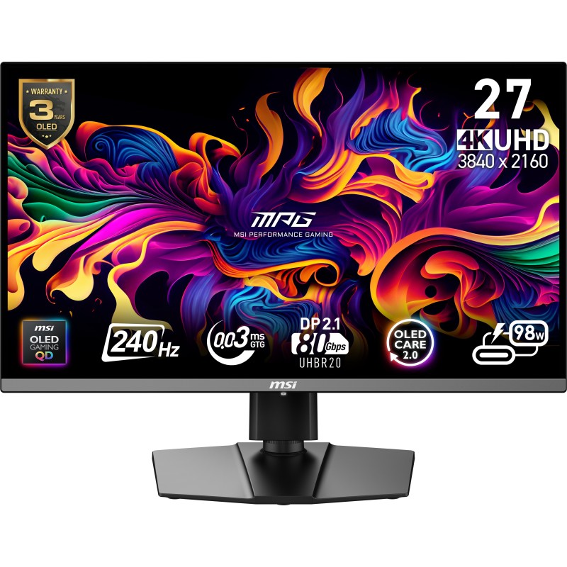 MSI MPG 272URX QD-OLED écran plat de PC 67,3 cm (26.5") 384 | JDB-Info