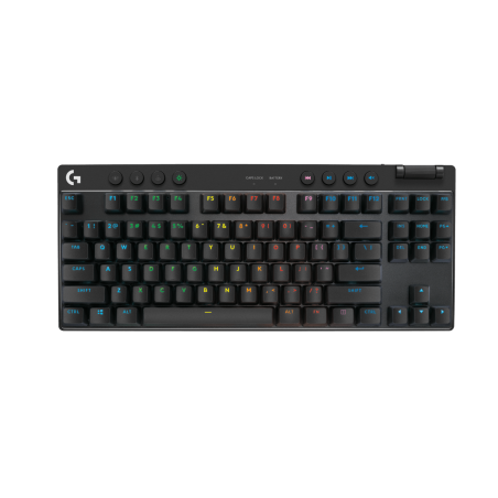 LOGITECH G PRO X Keyboard tenkeyless backlit Bluetooth 2.4 GHz key switch: GX Red Linear black