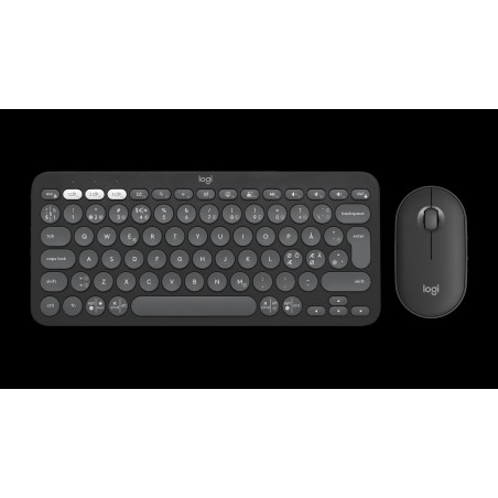 LOGITECH Pebble 2 Combo Keyboard and mouse set wireless Bluetooth LE tonal white