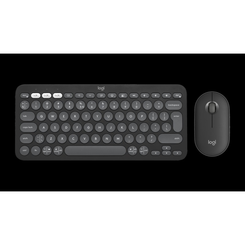 LOGITECH Pebble 2 Combo - TONAL GRAPHITE - (US) INTL - 2.4GHZ/BT - N/A - INTNL-973 - UNIVERSAL