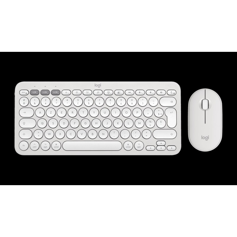 LOGITECH Pebble 2 Combo - TONAL WHITE - (US) INTL - 2.4GHZ/BT - N/A - INTNL-973 - UNIVERSAL