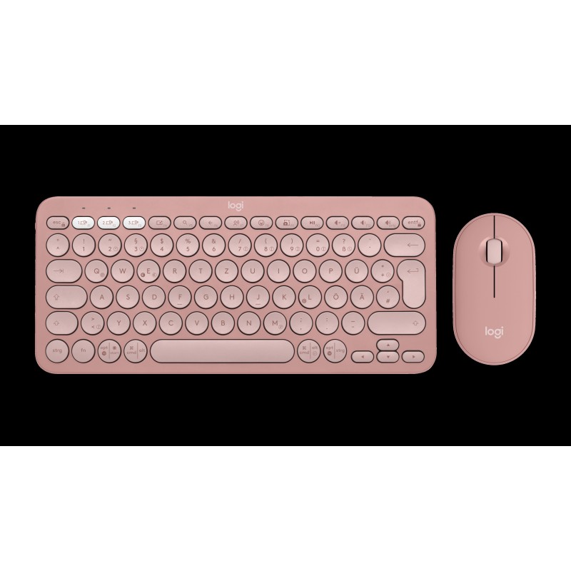 LOGITECH Pebble 2 Combo - TONAL ROSE - (DE) - 2.4GHZ/BT - N/A - CENTRAL-419 - UNIVERSAL