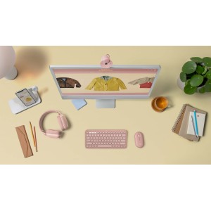 LOGITECH Pebble 2 Combo - TONAL ROSE - (DE) - 2.4GHZ/BT - N/A - CENTRAL-419 - UNIVERSAL