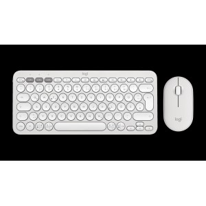 LOGITECH Pebble 2 Combo - TONAL WHITE - (DE) - 2.4GHZ/BT - N/A - CENTRAL-419 - UNIVERSAL