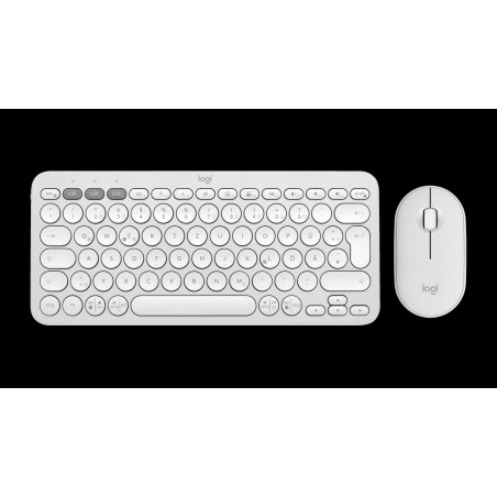 LOGITECH Pebble 2 Combo - TONAL WHITE - (DE) - 2.4GHZ/BT - N/A - CENTRAL-419 - UNIVERSAL