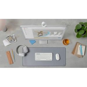 LOGITECH Pebble 2 Combo - TONAL WHITE - (DE) - 2.4GHZ/BT - N/A - CENTRAL-419 - UNIVERSAL