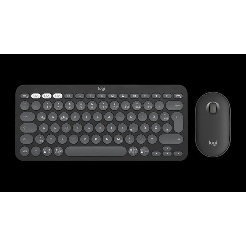 LOGITECH Pebble 2 Combo - TONAL GRAPHITE - (DE) - 2.4GHZ/BT - N/A - CENTRAL-419 - UNIVERSAL