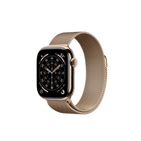 APPLE Watch Series 11GPS + Cellular 42mmGold Titanium Case with Gold Milanese Loop