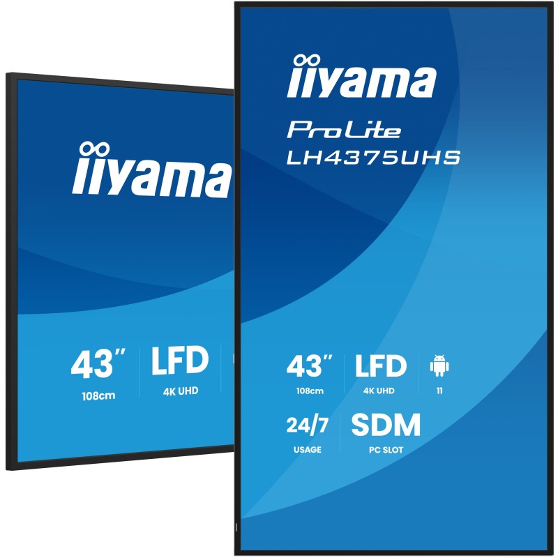 iiyama LH4375UHS-B2AG Écran d'affichage dynamique Écran pla | JDB-Info