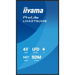 iiyama LH4375UHS-B2AG Écran d'affichage dynamique Écran pla | JDB-Info