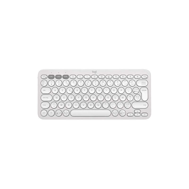 LOGITECH Pebble Keys 2 K380s - TONAL WHITE - (FRA) - BT - N/A - CENTRAL-419 - UNIVERSAL