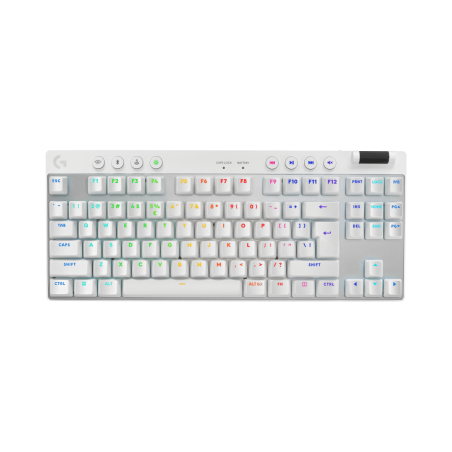 LOGITECH G PRO X TKL LIGHTSPEED Gaming Keyboard - WHITE - (US) INTL - 2.4GHZ/BT - N/A - EMEA28-935 - TACTILE