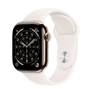 APPLE Watch Series 11GPS + Cellular 42mmGold Titanium Case with Light Blush Sport Band - S/M