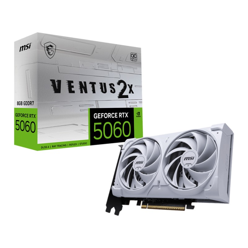 MSI GeForce RTX 5060 8G VENTUS 2X OC WHITE NVIDIA 8 Go GDDR | JDB-Info