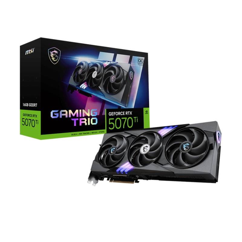 MSI GAMING GeForce RTX 5070 Ti 16G TRIO OC NVIDIA 16 Go GDD | JDB-Info