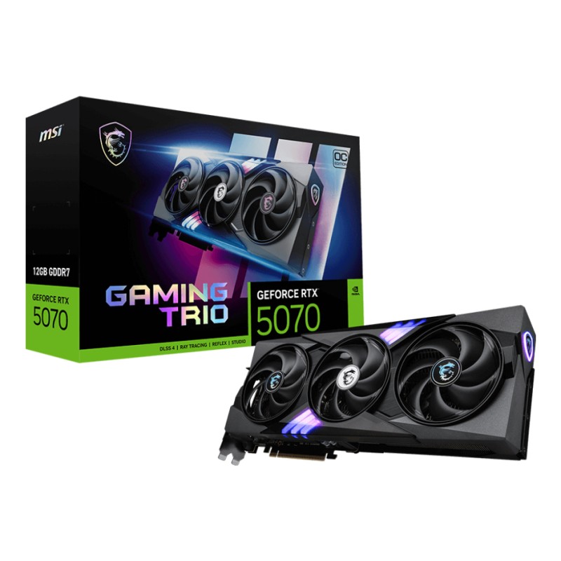 MSI GAMING GeForce RTX 5070 12G TRIO OC NVIDIA 12 Go GDDR7 | JDB-Info