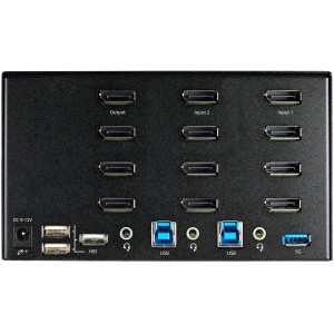 StarTech.com Switch KVM 2 Ports Quadruple Écran DisplayPort | JDB-Info