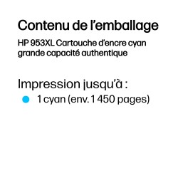 HP 953XL Cartouche d’encre cyan grande capacité authentique | JDB-Info