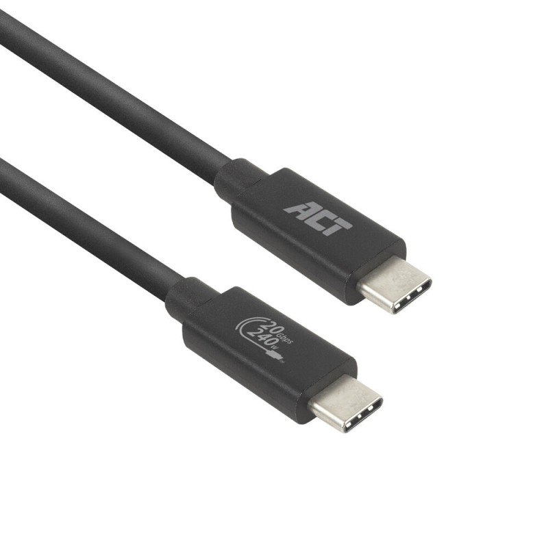 ACT AC7432 câble USB USB4 Gen 2x2 2 m USB C 20 Gbit/s Noir | JDB-Info