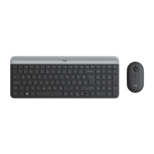 LOGITECH Slim Wireless Keyboard and Mouse Combo MK470 - GRAPHITE - HRV-SLV - INTNL