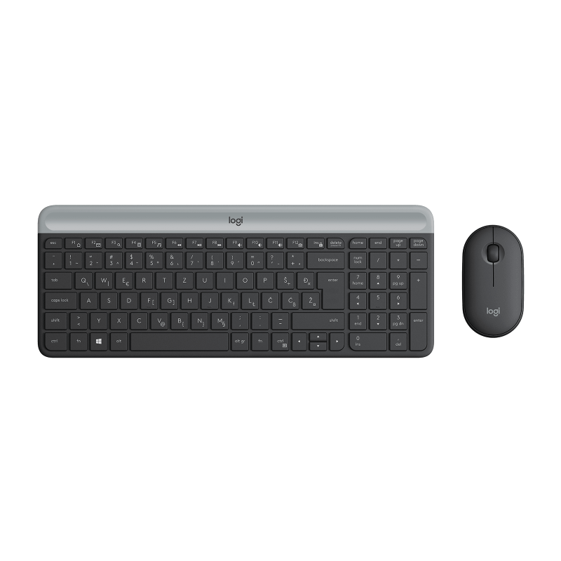 LOGITECH Slim Wireless Keyboard and Mouse Combo MK470 - GRAPHITE - HRV-SLV - INTNL