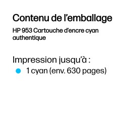 HP 953 Cartouche d’encre cyan authentique | JDB-Info