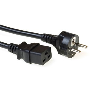 ACT AK5148 câble électrique Noir 5 m CEE7/7 Coupleur C19 | JDB-Info