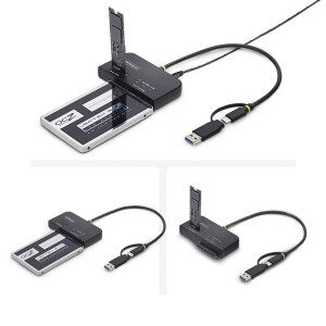 StarTech.com Adaptateur USB-C/USB-A vers M.2 NVMe et SATA 2 | JDB-Info