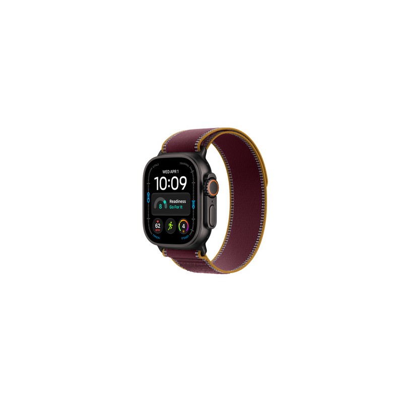 APPLE Watch Ultra 4 GPS + Cellular 49mm Black Titanium Case with Burgundy Trail Loop - M/L