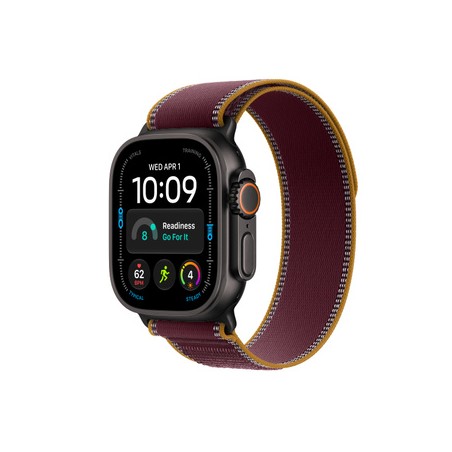 APPLE Watch Ultra 4 GPS + Cellular 49mm Black Titanium Case with Burgundy Trail Loop - M/L
