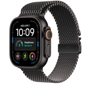APPLE Watch Ultra 4 GPS + Cellular 49mm Black Titanium Case with Black Titanium Milanese Loop - L